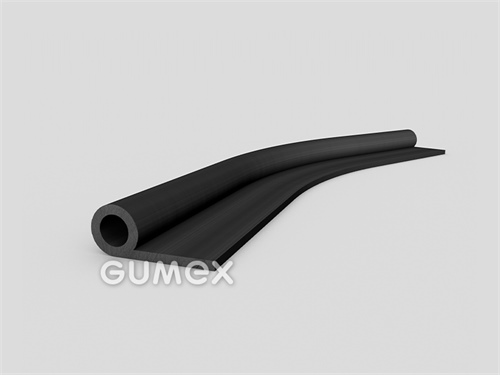 "P" Gummiprofil mit Loch, 28x11/2mm, 70°ShA, EPDM, -40°C/+100°C, schwarz, 